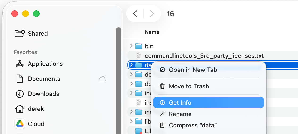 macOS Get Info