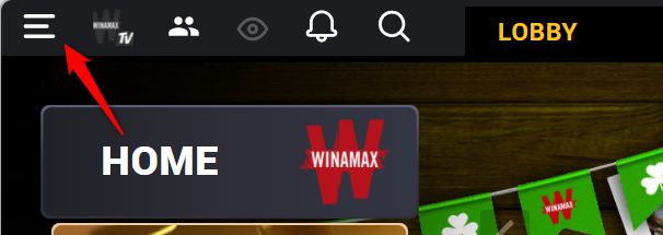 Winamax Menu