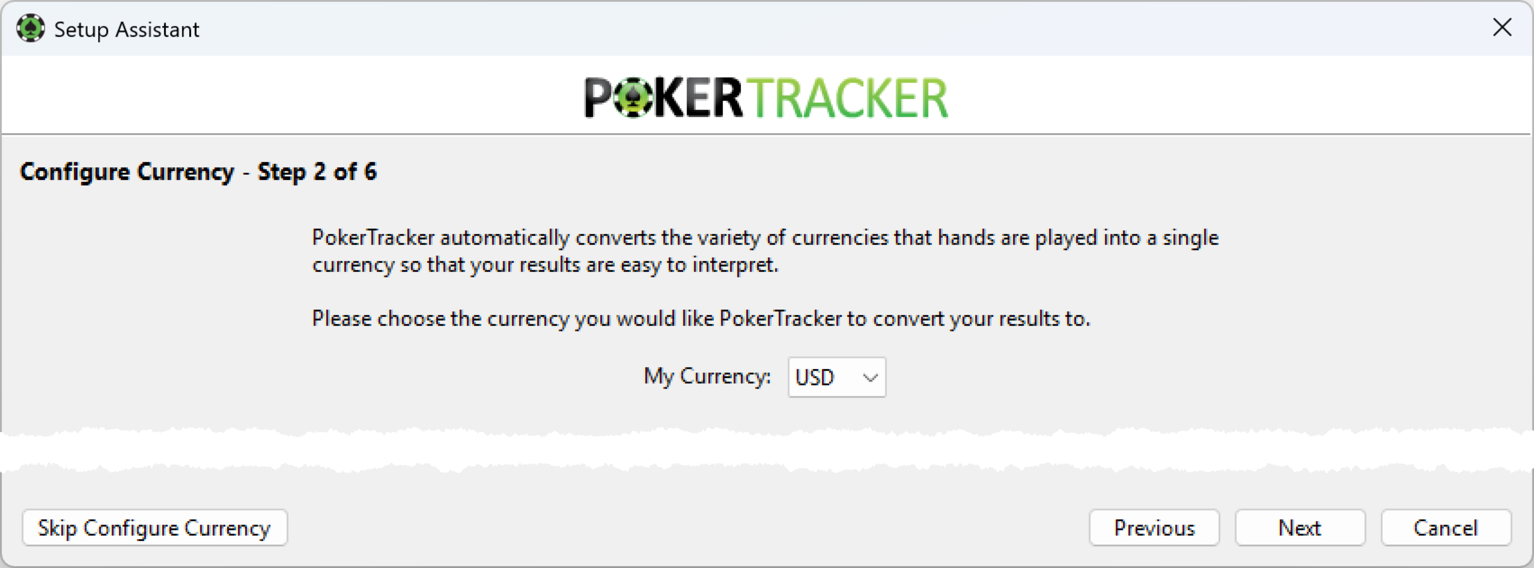 Setup Assistant - Configure Currency