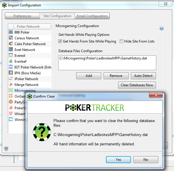 Clearing MicroGaming Database