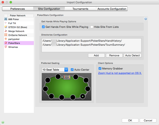 PokerStars Import Configuration