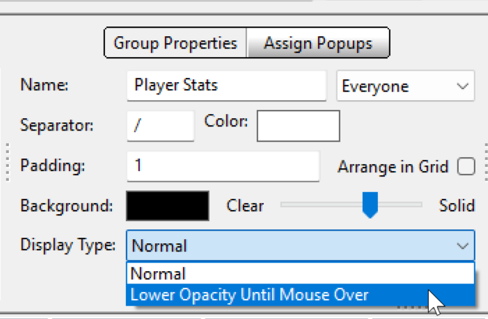 Hud - Display Type - Lower Opacity