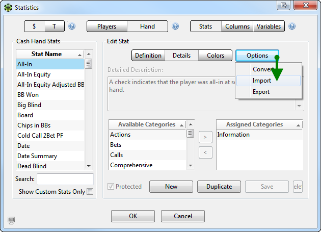 Importing Custom Stats